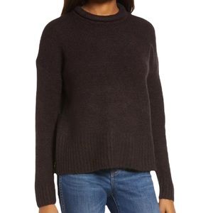 Madewell Fulton Pullover Rollneck Sweater in chocolate color size XXS